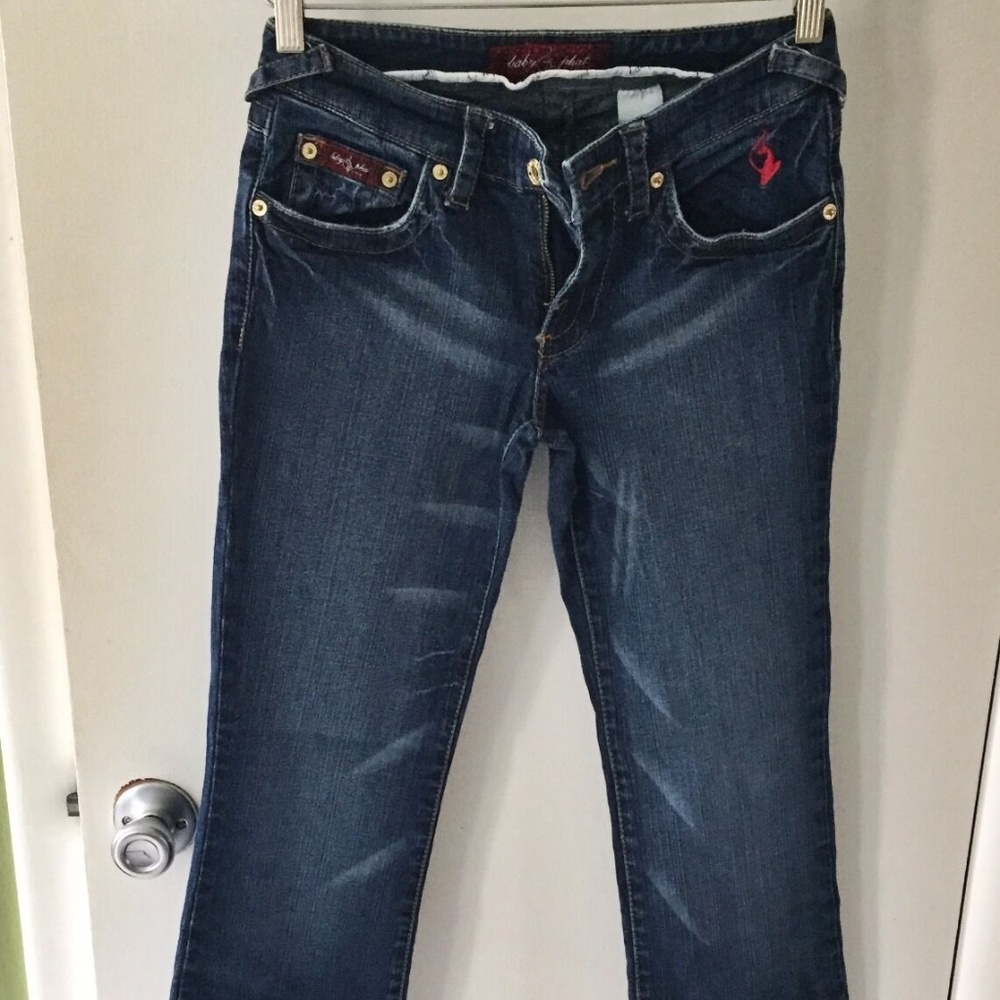 Baby Phat Womens Jeans Size 3 Boot Dark Wash (116)